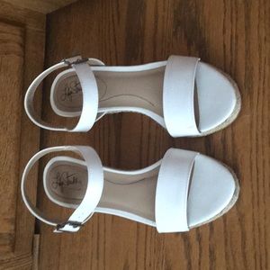 White life stride sandals